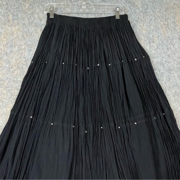 Stonebridge NWT Vtg Pleated Western Prairie Core Witchy Petite Full Skirt Sz MP - Picture 10 of 12